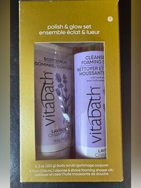 Vitabath Lavender Chamomile Polish & Glow Set-Body Scrub & Shower Oil